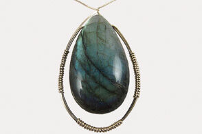 Wire wrapped around pendant